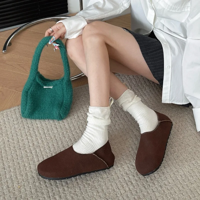 Scarpe singole da donna estate retrò testa tonda piatta scarpe Oxford letterarie Casual comode scarpe basse con suola morbida e leggera