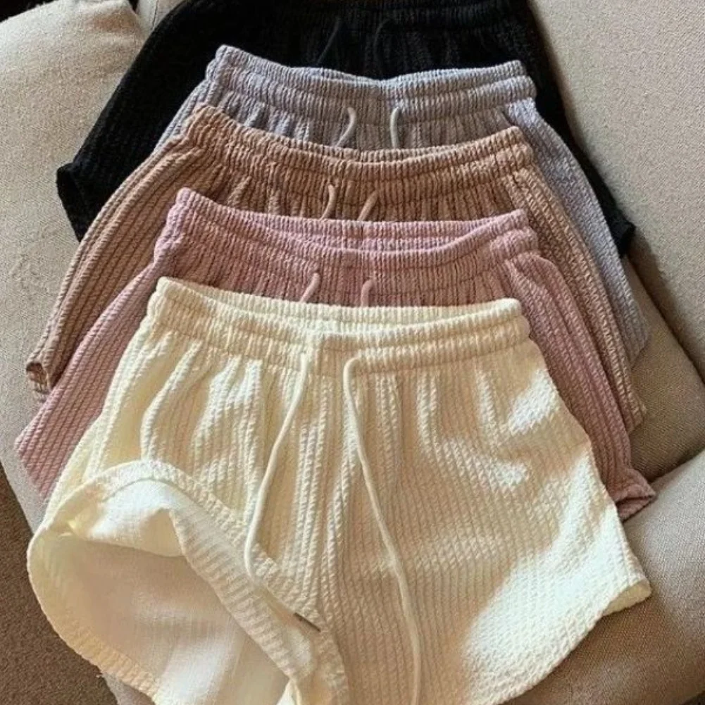 Loose Pocket Shorts Solid Color Shorts Regular Clothing Length Spring Summer Autumn Winter Fashion Shorts For Women