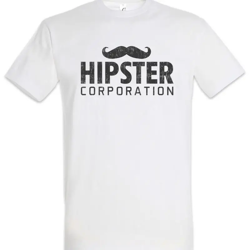 Hipster Corporation T Shirt Hip Mustache Mainstream Scene Beard Indie Punk