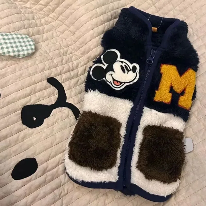 Disney Mickey Mouse Pet Dog Clothes Winter Soft Fleece Cartoon Dogs Hoodies Pet Clothes for Small Dogs Puppy Cats Chihuahua Pets