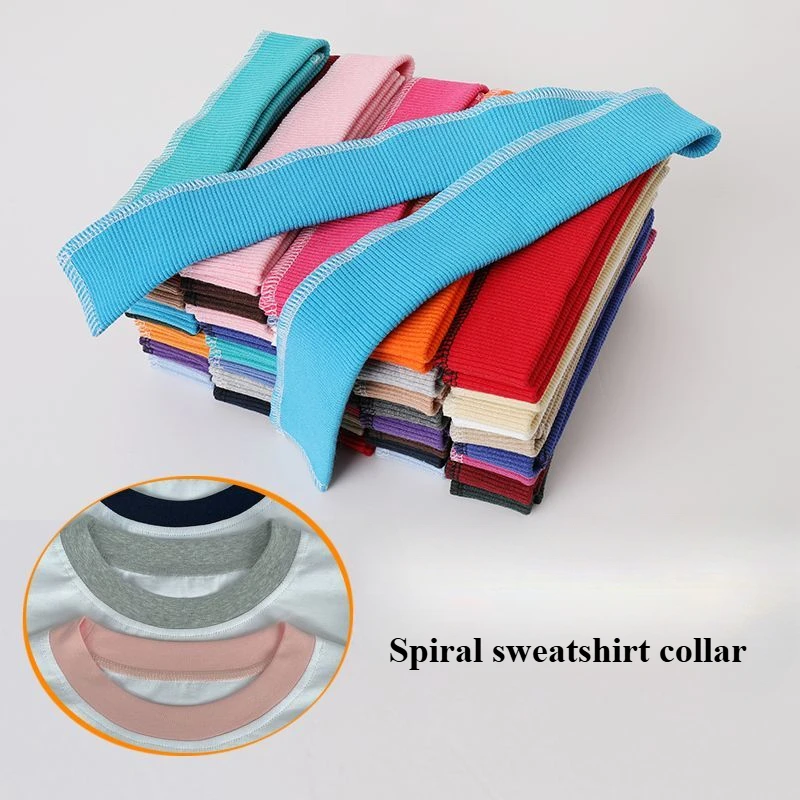 Ribbed fabric T-shirt collar accessories Threaded neckline accessories T-shirt collar hemming Thin clothes Ribbed neckline cuffs
