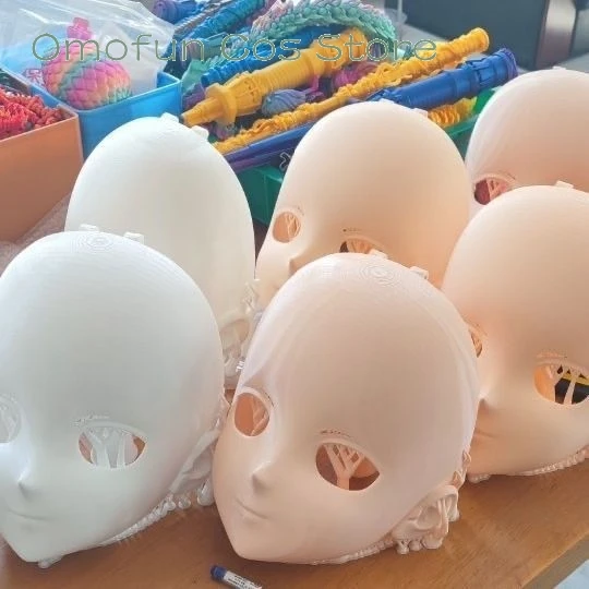 

Kigurumi Female Character Mask Anime Game Cosplay Head Base Skull Universal Helmet DIY Accessories Roleplay Back Head Shell Kig