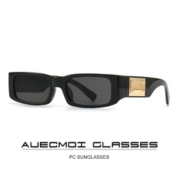Luxury Brand Designer Small Frame Rectangle Sunglasses Women For Men Trend Punk Classic Sun Glasses Vintage Metal Square Shades