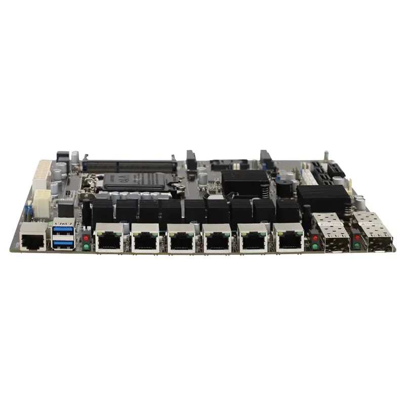 Hot Sales B85 Optical Port Soft Routing Motherboard Industrial Computer Motherboard Large Enterprise Router 6-port Gigabit Dual