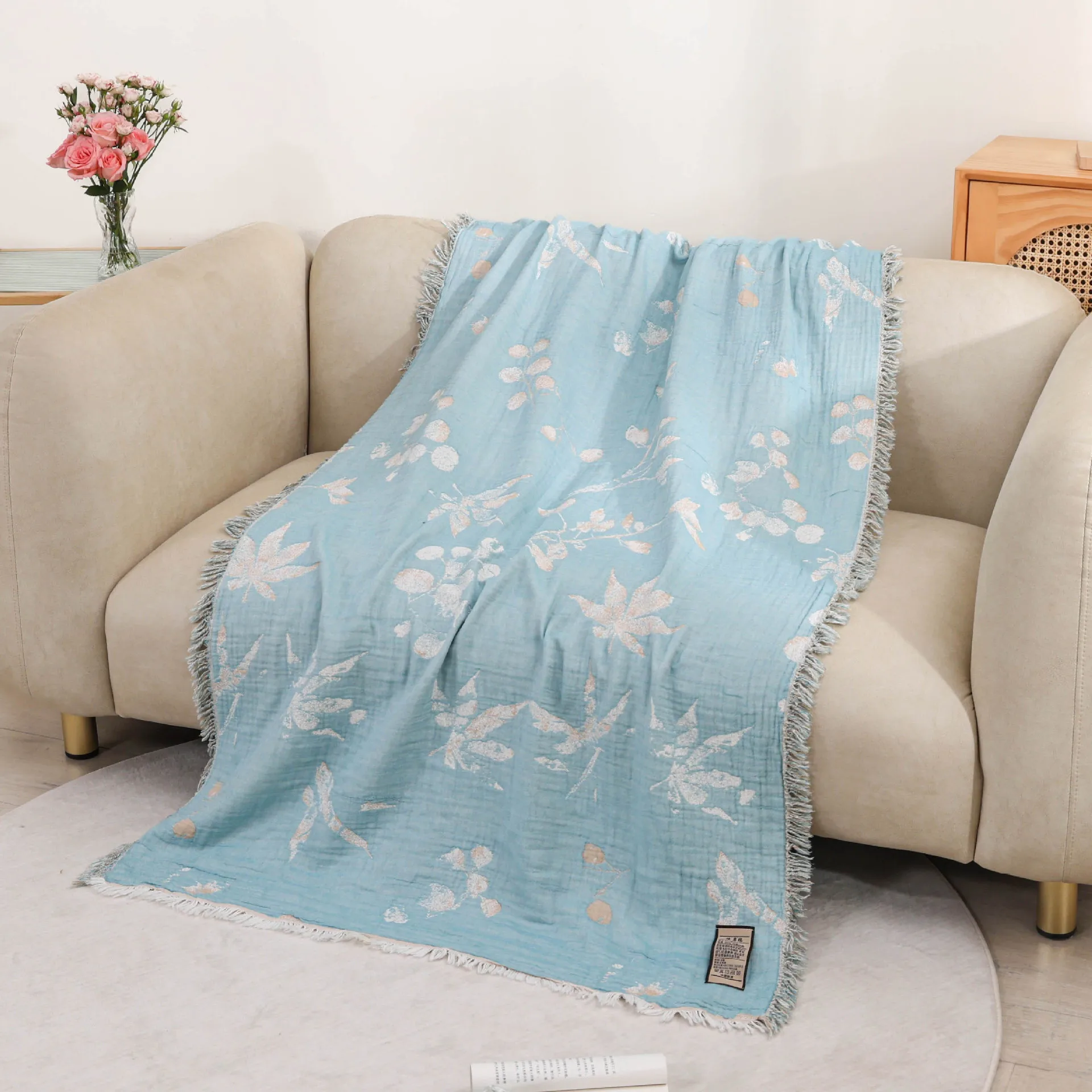 

Floral Gauze Bath Towel, 80*160 cm, for Children Adults, Cotton, Bathroom, Large, Delicate