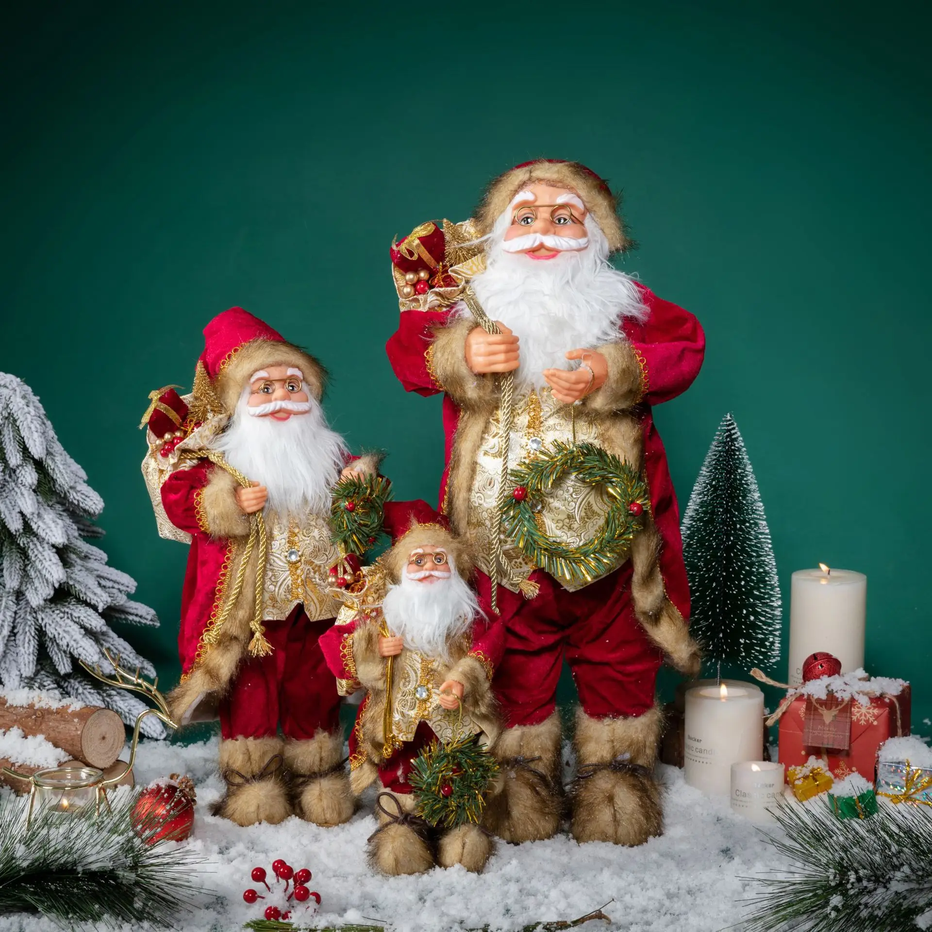 

30/45cm Santa Claus Doll Christmas Tree Ornament Christmas Room Decor Decorations for Home Year 2023 Kids Gifts christmas decor