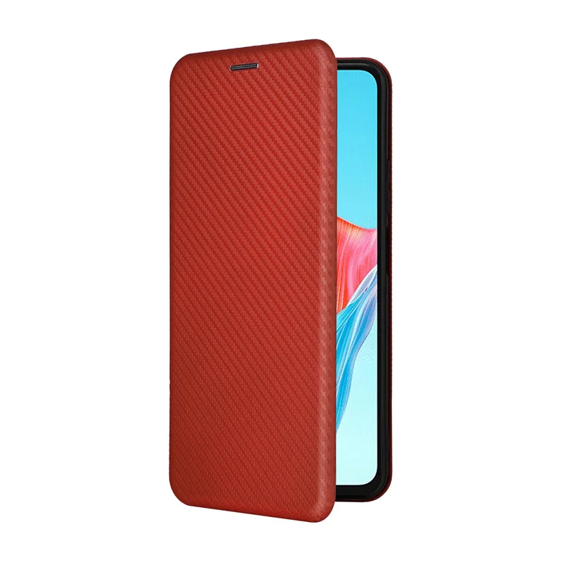 For OPPO A38 4G Global CPH2579 Case Luxury Flip Carbon Fiber Skin Magnetic Adsorption Case For OPPO A38 4G Protect Phone Bags