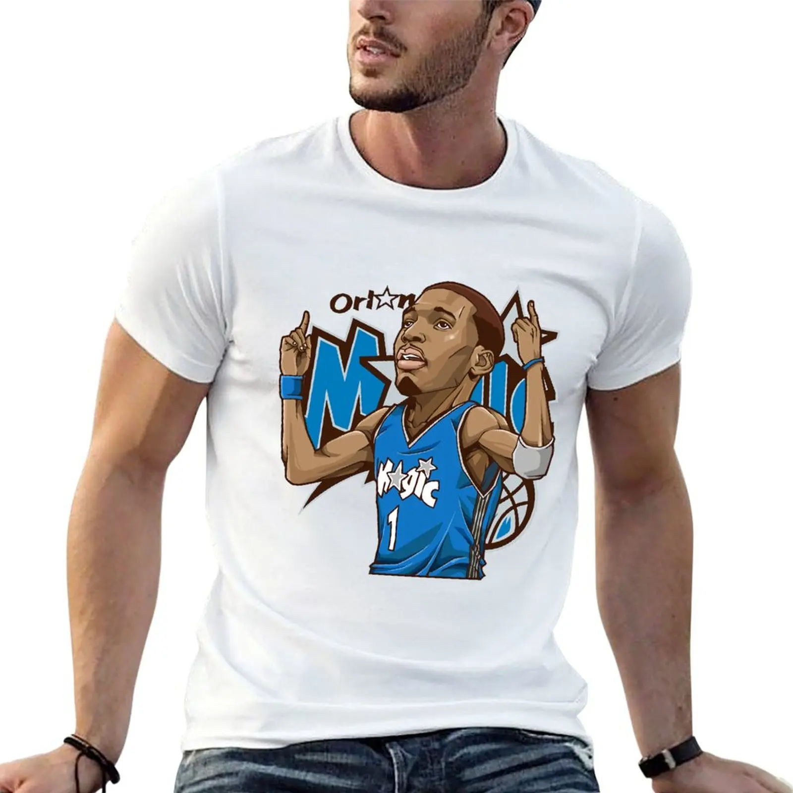 

Tracy McGrady 1 T-MAC Basketball art Chibi Style T-Shirt t shirts cotton 100% man t shirts graphic T-Shirt