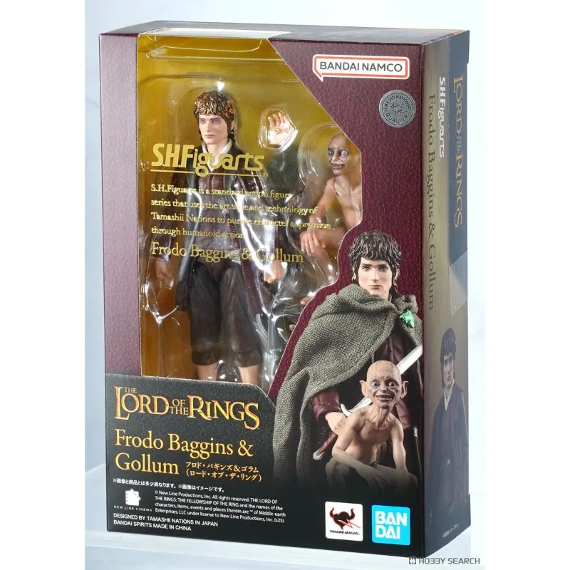 Bandai El Señor de los Anillos SHF Frodo Baggins y Gollum Figura de Acción Articulada Coleccionable Auténtica Regalo de Cumpleaños