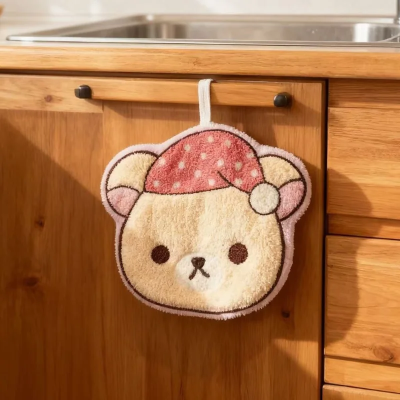 لطيف Rilakkuma منشفة الكرتون الدب شقيقة الحبل منشفة اليد المطبخ الحمام لينة سريعة منشفة ماصة زوجين مهرجان هدية