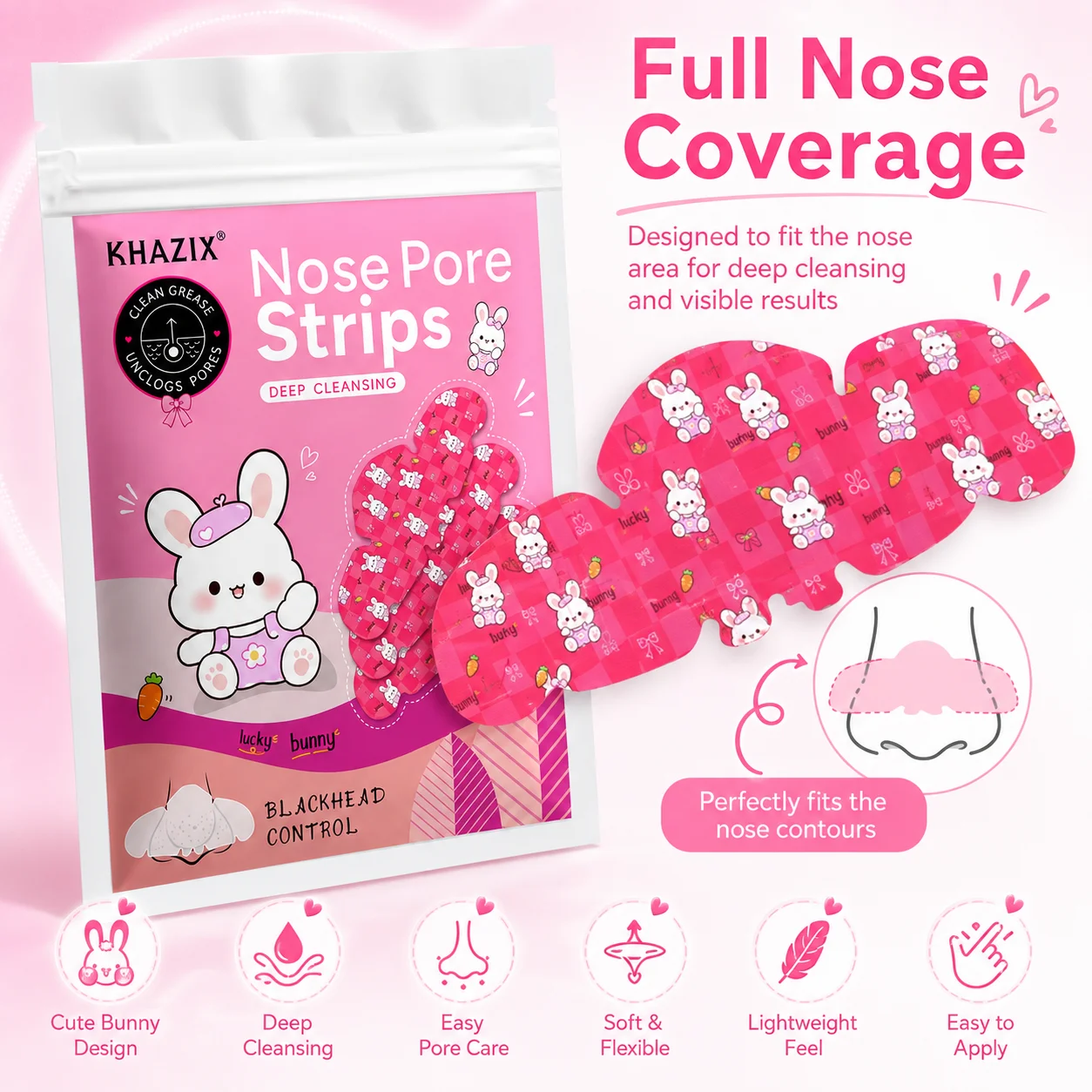 Hello Kitty Nose Stickers 3/7PCS Cute Cartoon Kawaii Beauty Care Gift for Women