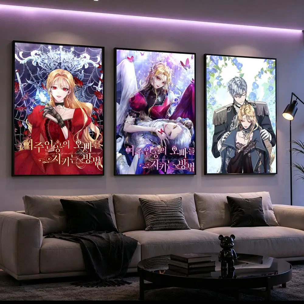 WEBTOON How Rosana Protects the Heroine’s Brother Poster Poster HD Printing Cyberpunk Style Wall Art Home Decor For  Gift Idea