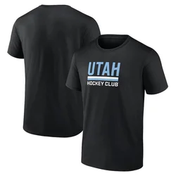 2024 estate vendita calda Hockey su ghiaccio t-shirt NHL adulto uomo e donna cotone manica corta Utah bambini Casual Comfort Top