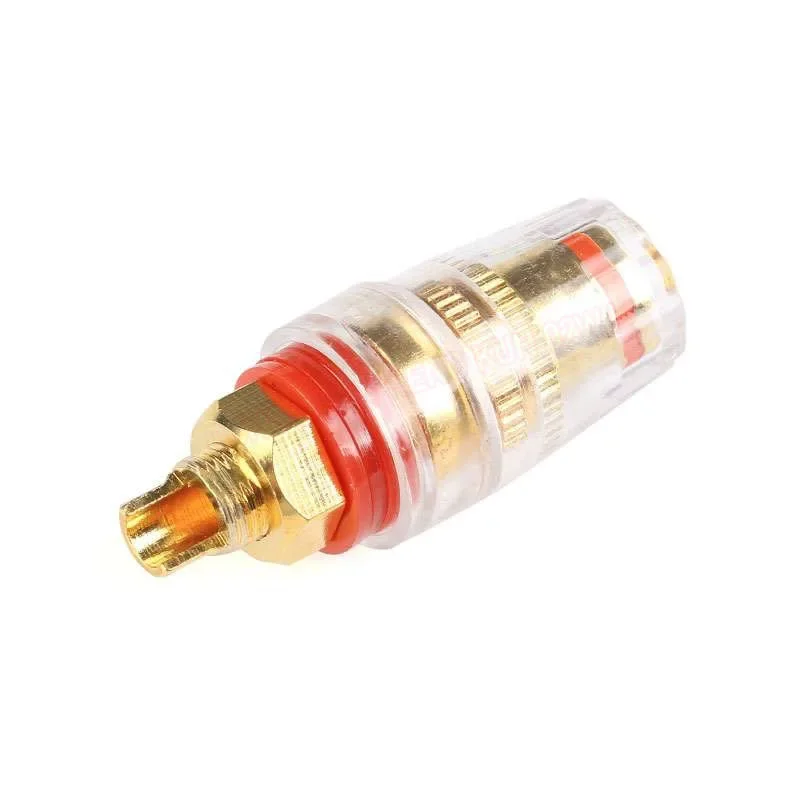 1Pcs M8 All-Copper Crystal Binding Post Banana Socket 8mm Speaker 4mm Amplifier Audio Large Transparent Binding Post