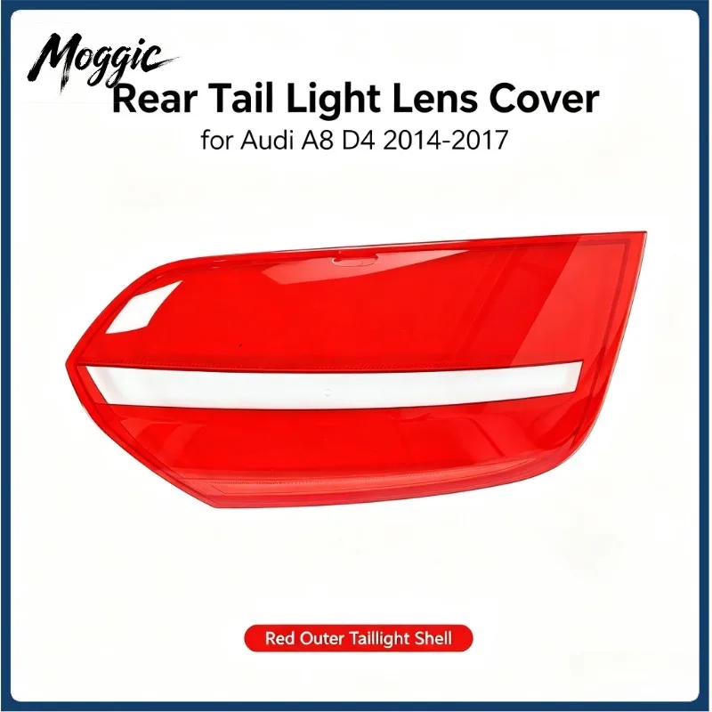 Moggic Rear Tail Light Cover Lens Protector Shell 2014 To 2017 Fit For A8 Left And Right Side Back Lamp Housing Mask