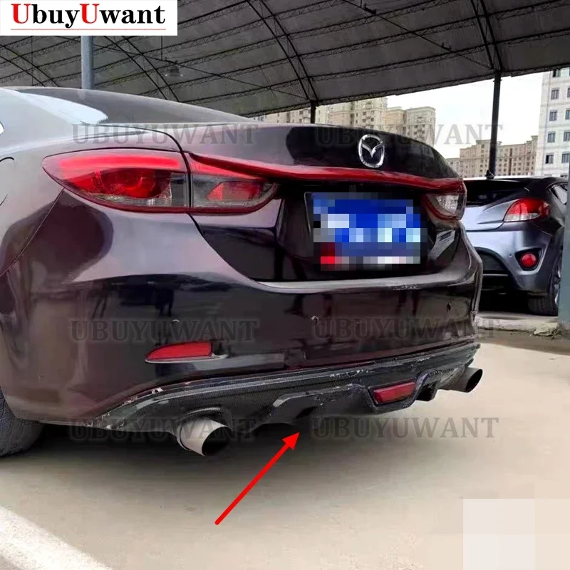 For Mazda 6 Atenza 2014-2018 Car Rear Bumper Diffuser Spoiler Lip Splitter Rear Bumper Lip Protector Guard  Car-Styling