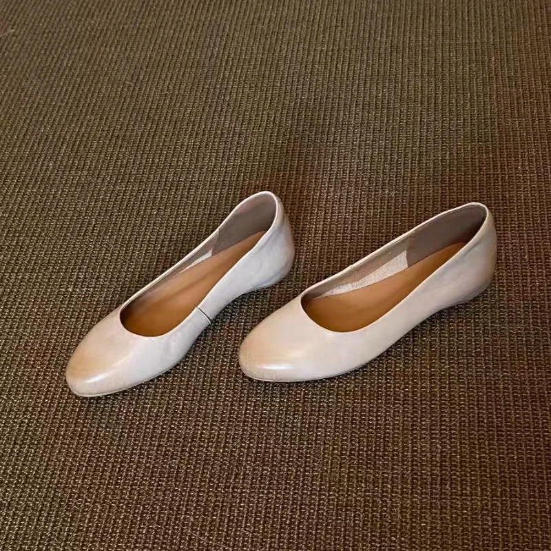 

Рабочая обувь на плоской подошве с мягкой подошвой, женская нескользящая повседневная удобная весенне-осенняя обувь без шнуровки с мягкой подкладкой и поддержкой свода стопы