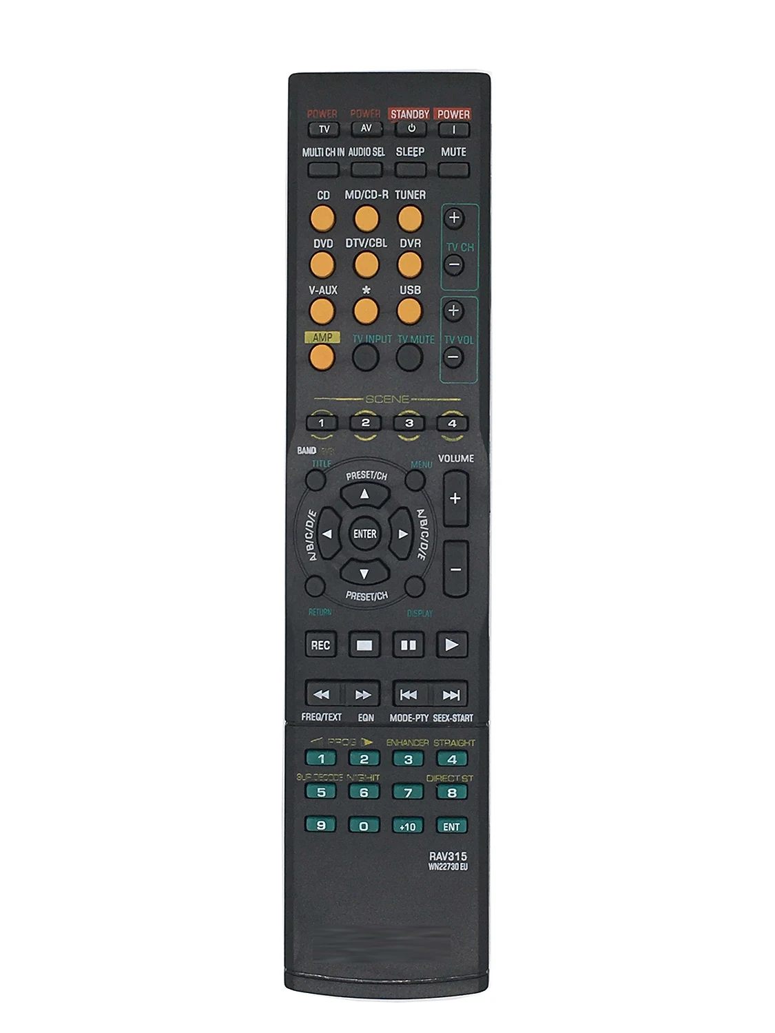 RAV315 Pilot zdalnego sterowania do amplitunera audio Yamaha RX-V550 RX-V750 HTR-5750 HTR-6230 HTR-6130 YHT-390BL RX-V430 DSP-AX450 — zdjęcie produktu 6