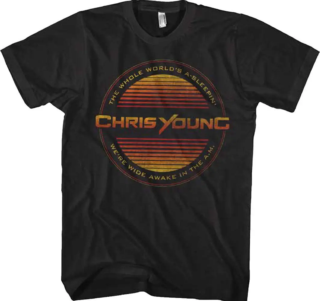 

Official Chris Young Circle Lines Adult T-shirt -Country Music Singer Nashville