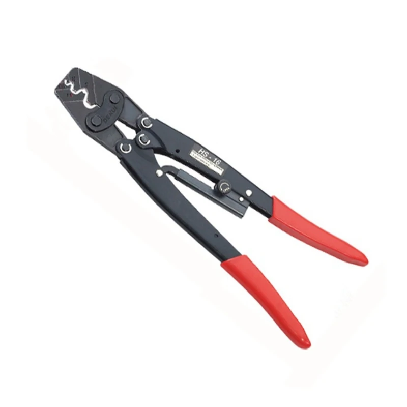 HS16 Ratchet Bare Terminal Crimping Pliers Insulating Crimping Pliers Crimping Capacity 1.25-16mm2