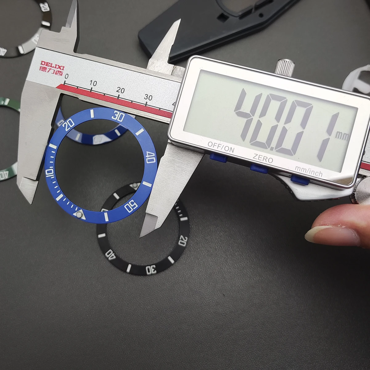 슈퍼 루미너스 세라믹 베젤 인서트, 다이버 교체, 시계 액세서리 부품, 경사 40*31.8mm