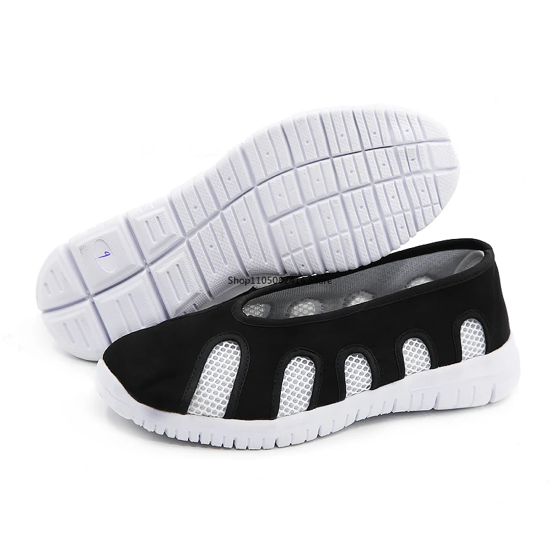 Kung Fu ShoesTai Chi Scarpe da ginnastica per arti marziali Wudang Taoist Tessuto in cotone manuale traspirante