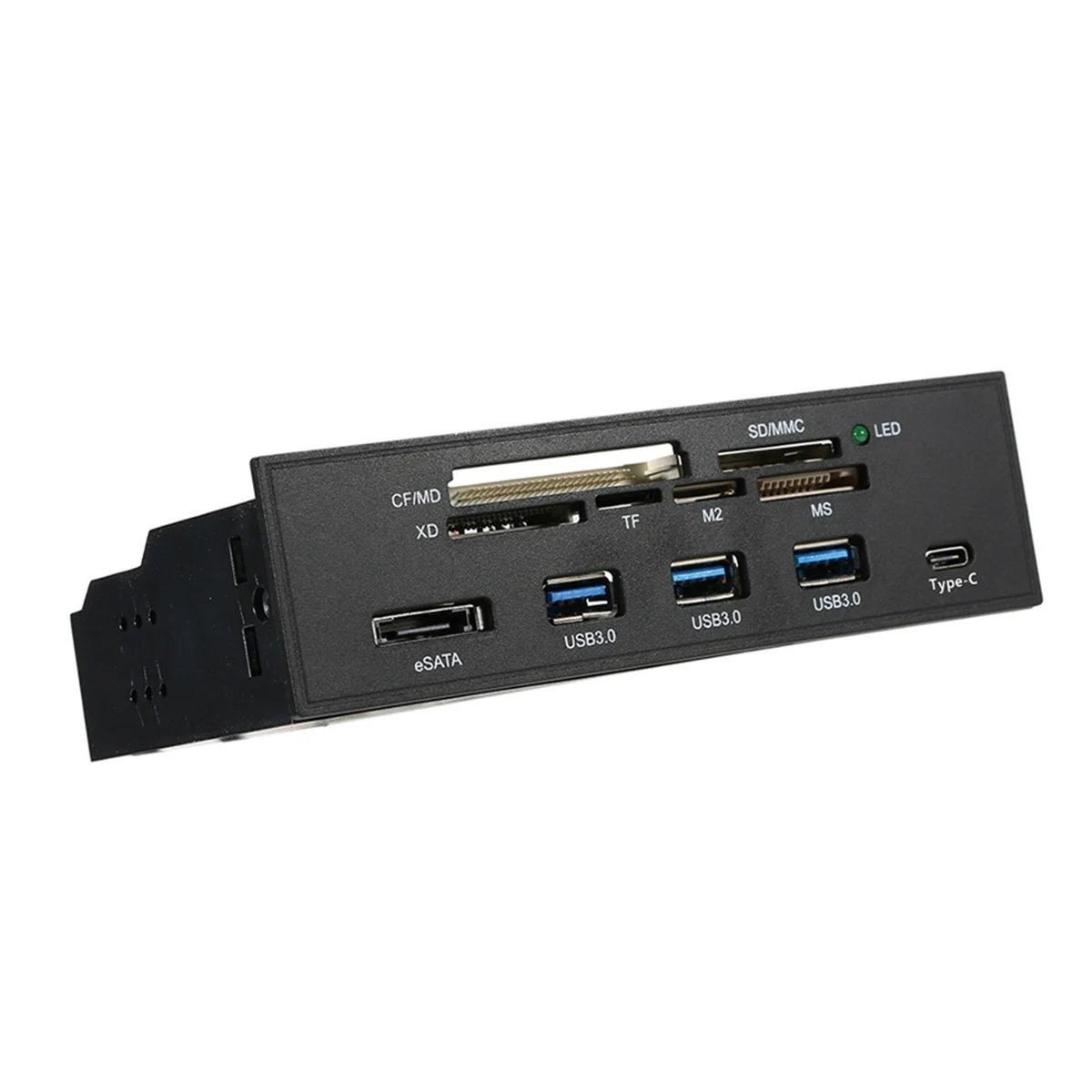 B03B-5.25Inch Card Reader Internal Card Reader Media Multi-Function Dashboard PC Front Panel Type-C USB 3.1 USB 3.0