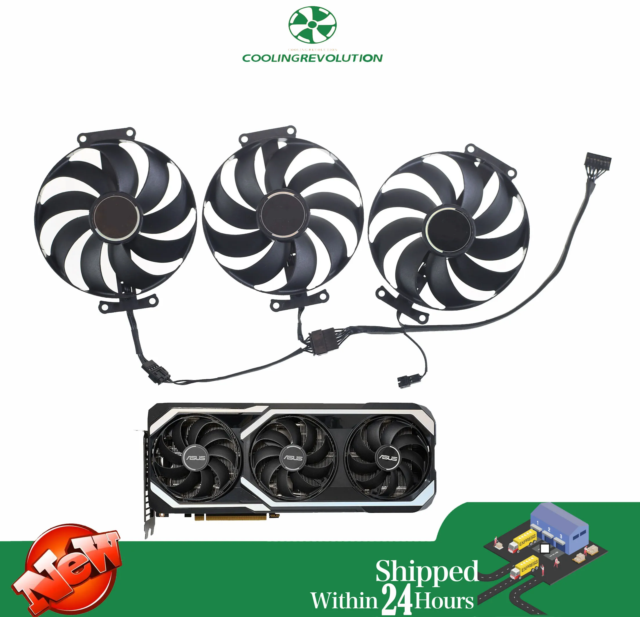 3PCS 87MM T129215BU CF9010U12S DC12V 0.45A RTX3060TI RTX3070 Graphics Fan for ASUS ATS RTX 3060 TI RTX 3070 GAMING Graphics Fan