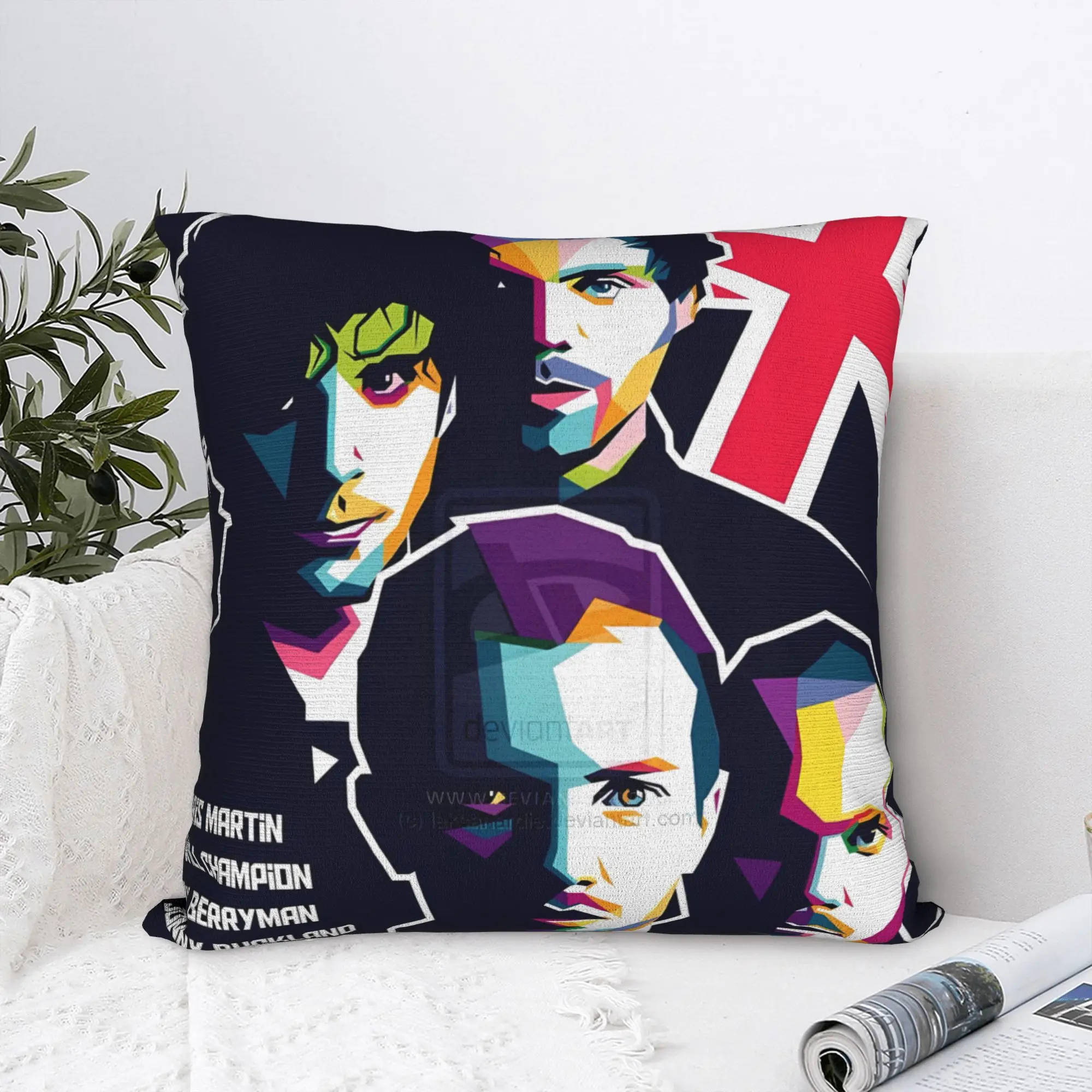Pillow Case Band C-Coldplays Square  Pillow Cover For Couch Sofa Bedroom Kawaii Pillowcases