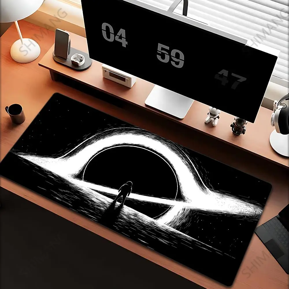 

Astronaut Printing Black Pattern Keyboard Mat Rubber Non-slip Mousepad Pc Gaming Accessories Mouse Pad Office Carpet XL Mausepad