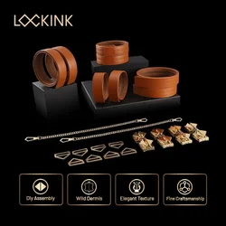 LOCKINK DIY 8pcs Bondage Harness Gear BDSM Set Adults Hand and Foot Cuffs with Collar Sexual Couples Kit Adult Harness Supplies