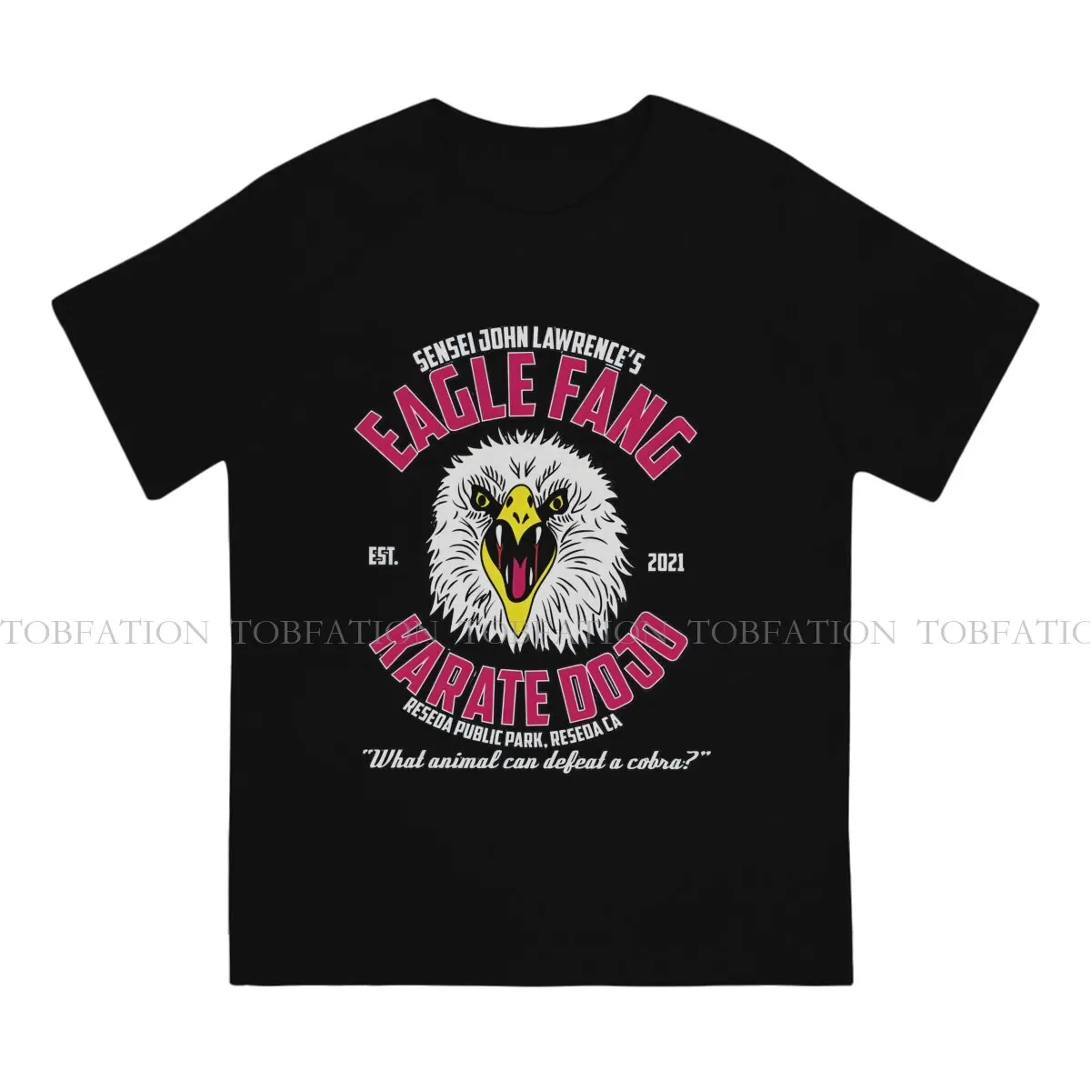 Cobra Kai Eagle Fang Karate Dojo 100% Cotton T Shirt Harajuku Fashion Men\'s Tee Shirt O-Neck Men Tops