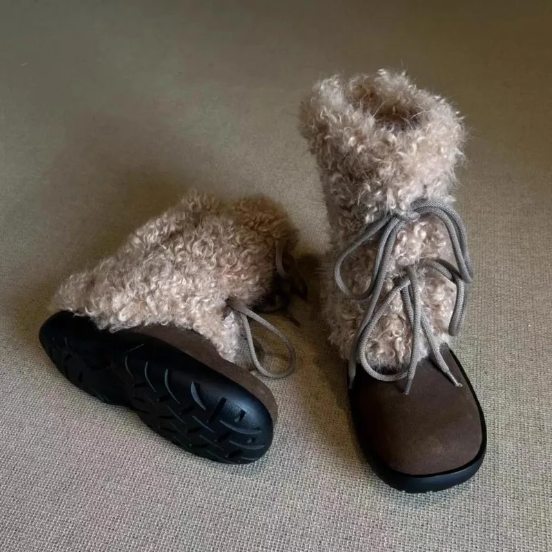 

Autumn and Winter New Style Women's Snow Boots Thick-Soled Fleece-Lined Warm Ankle Boots Women's Cotton Shoes Winter