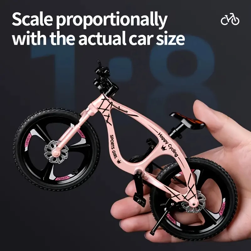 1:8 Mini Alloy Bicycle Model - Realistic Details - Perfect for Collectors Or As Holiday And Birthday Gifts