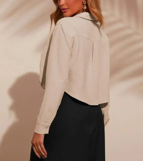 Women's Shirt 2026 Spring/summer Fashion Latest Casual Simple Elegant Commuting Style Flip Collar Button Shirt Suitable for Work