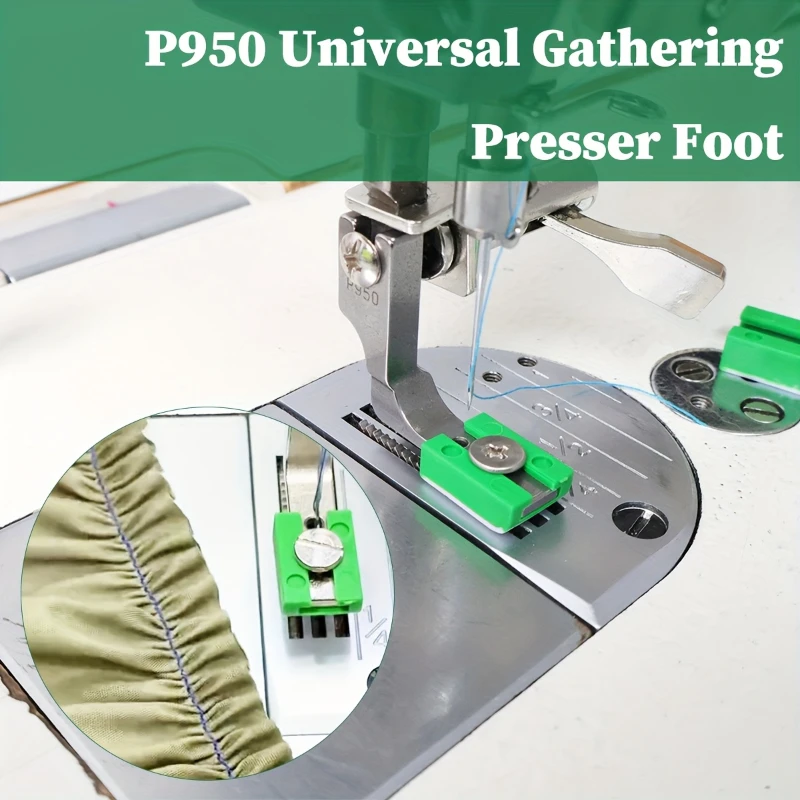 P950 Adjustable Presser Foot Sewing Machine Presser Foot Hemming Folded Rolling Edge Guide Feet Industrial Sewing Machine Part