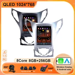 9.7inch Android 16 Auto Stereo Car Radio Multimedia Player For Hyundai Azera 2011 - 2013 Auto GPS QLED Screen Head Unit WIFI BT