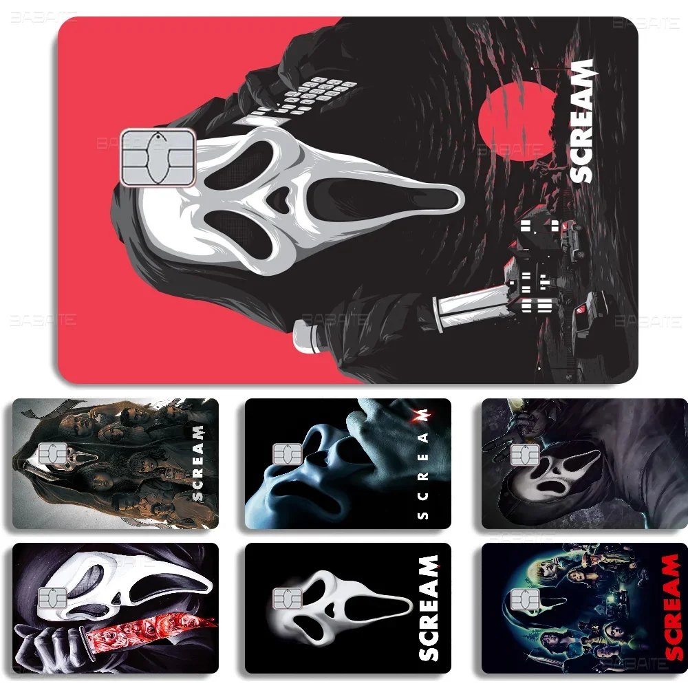 Scream Dead Horor FilmKraft Various Anime Bank Credit Cards Bus Pass Stickers Cool Decoration Waterproof Stickers Collection