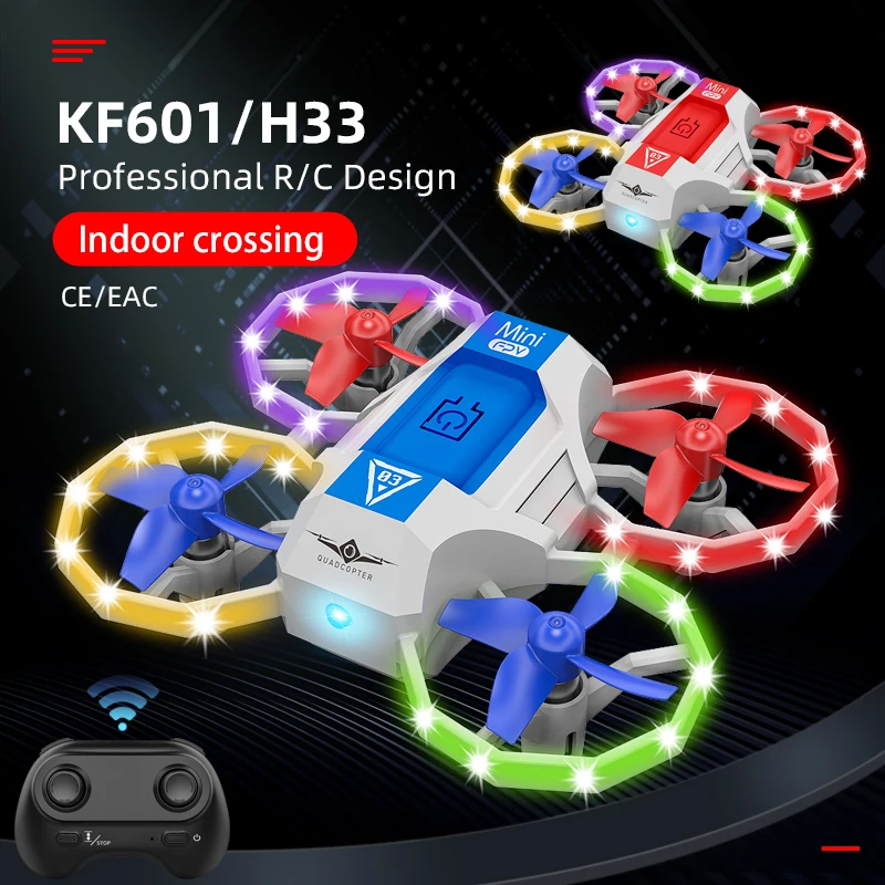 KF601/H33 zdalnie sterowany Mini dron 2.4G helikopter 4CH zabawka Quadcopter Drone bezgłowy 360 ° Flip kolorowe diody LED zdalnie sterowanego