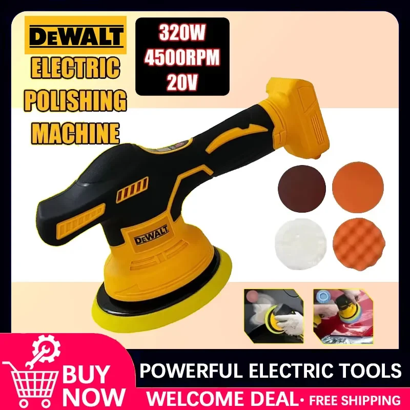 

Полировальная машина Dewalt для аккумуляторов 20В, 8 скоростей, с цифровым дисплеем, беспроводная, для полировки и вощения автомобилей