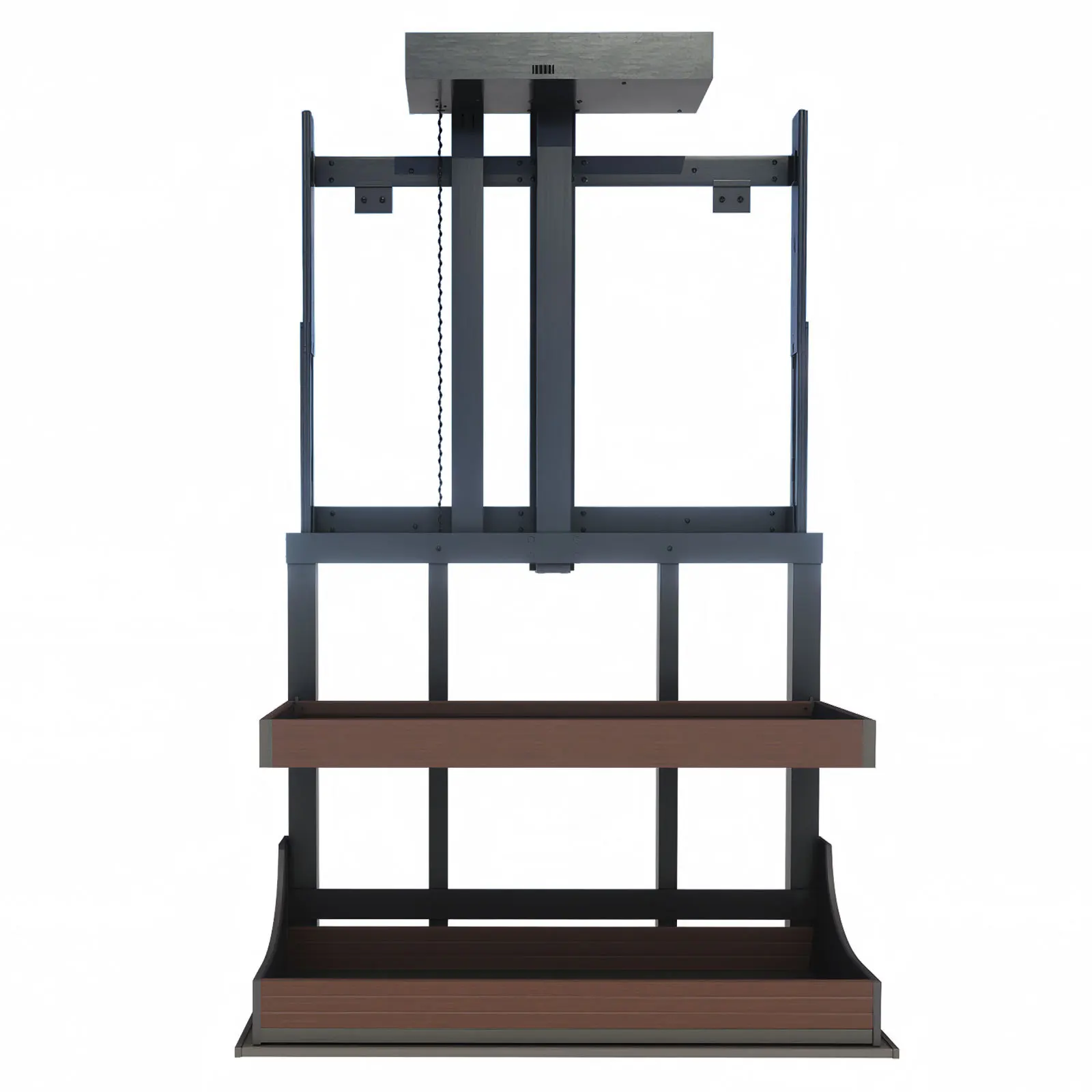 Touch voice control vertical pull-down electric kitchen cabinet intelligent lift basket machine all-aluminum hanging cabinet sea