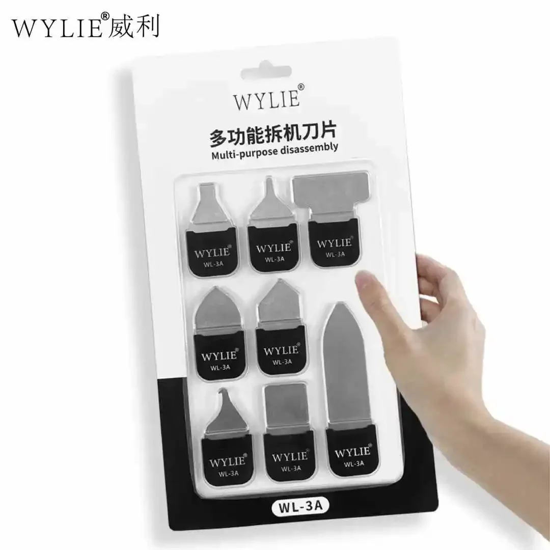 Professional Wylie WL-3A 8-in-1 Disassembly Kit – Precise Blades for Phone Battery, Screen, Back Cover & Rear Glass Repair