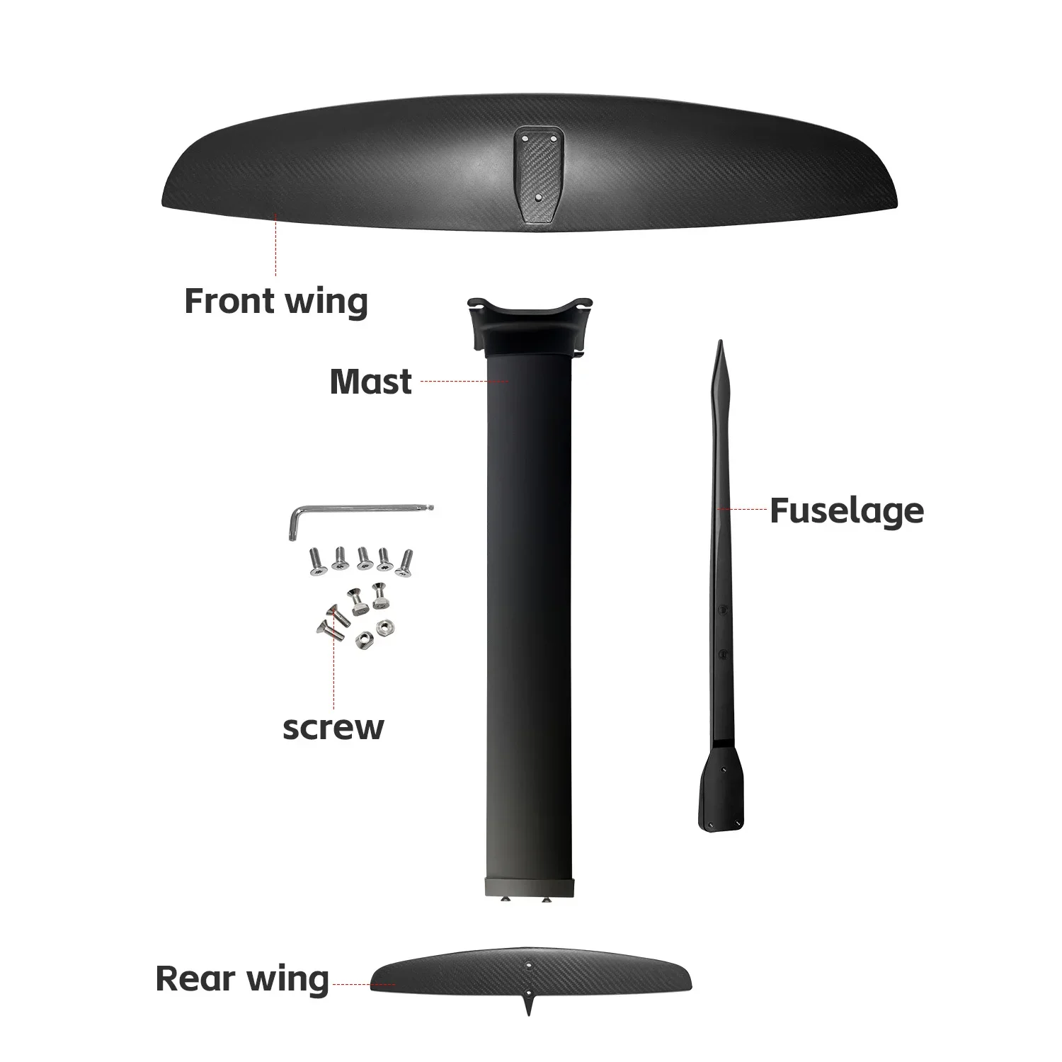 

GY910 1218sqcm Aluminum Carbon Water Sport Foil Customizable Logo Kitesurfing Windsurfing Board Surfing Hydrofoil