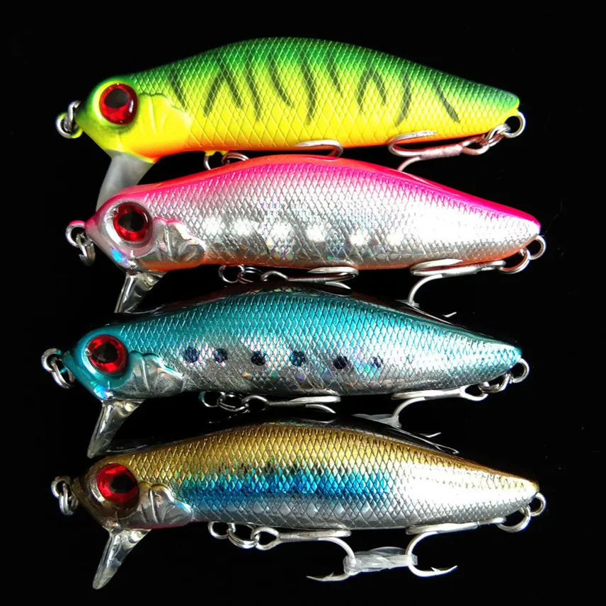 

TSURINOYA 4PCS 64F Floating Minnow Fishing Lure DW71 64mm 6g Pike Bass 0-30cm Shallow Range Jerkbait Weight Hard Baits