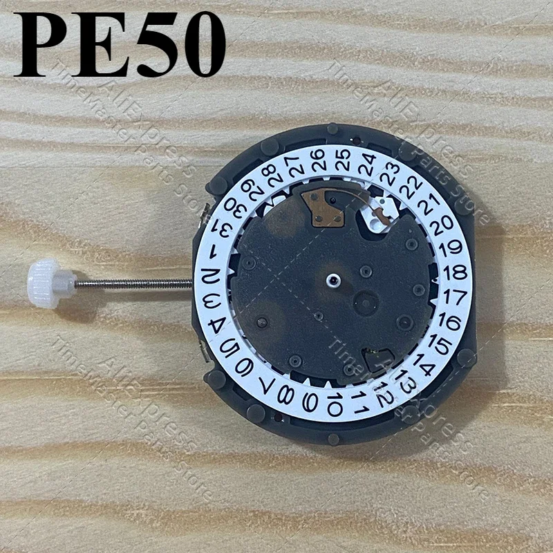 Аксессуары для часов, новый механизм Sunon PE50, шестиконтактный, одиночный календарь 2/6/10, маленькие секунды, многофункциональная кварцевая машина