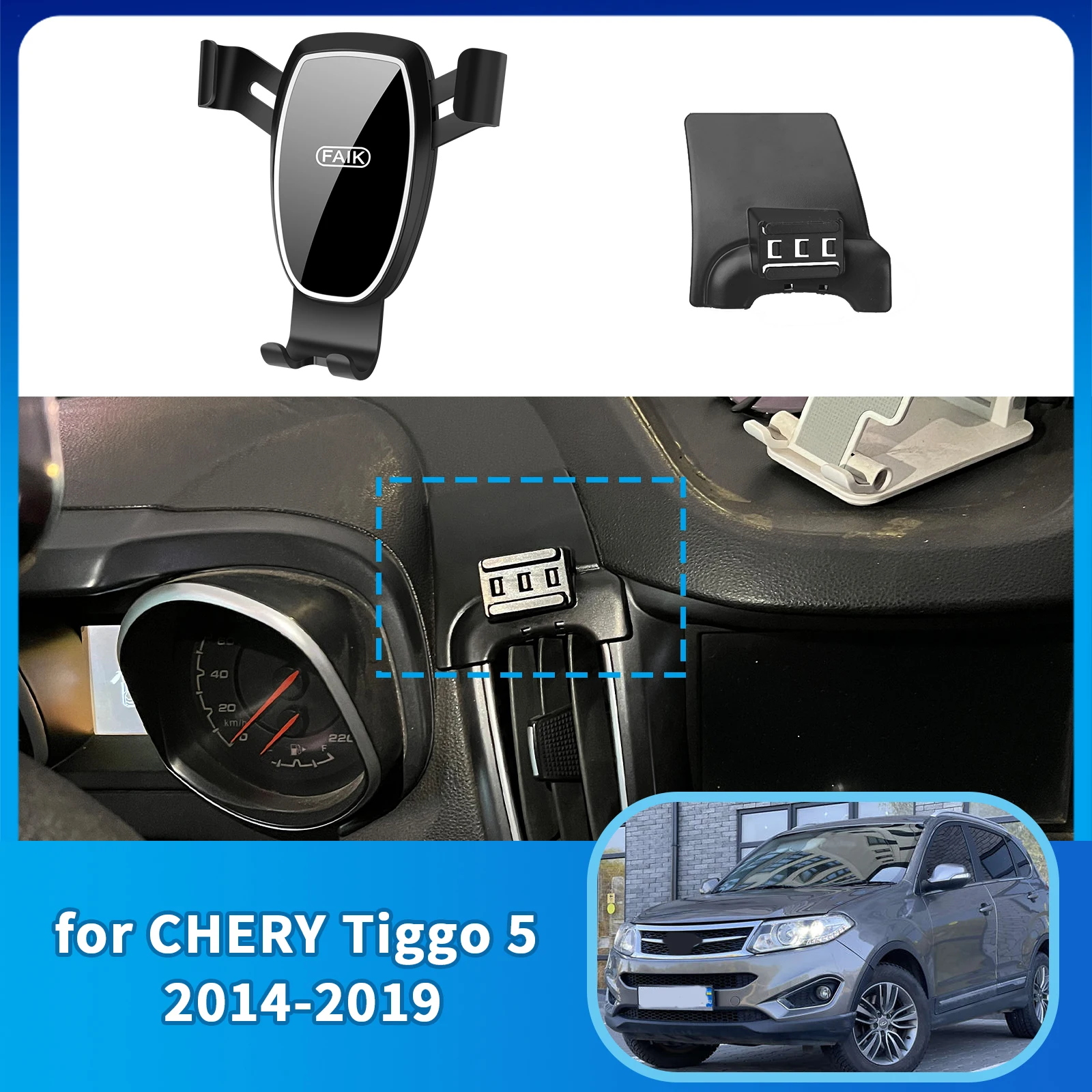 

Car Mobile Phone Holder for CHERY Grand Tiggo 5 Cowin X5 5 2014-2019 Navigation Stand Auto GPS Bracket Accessories