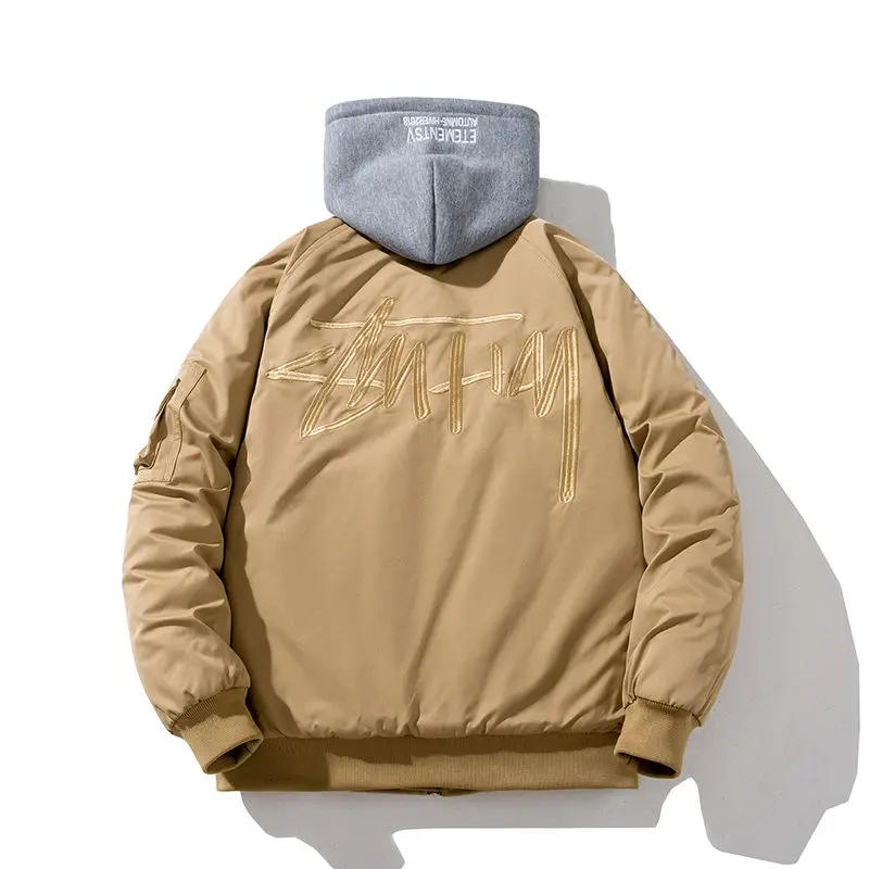 

Американский винтажный бейсбольный джемпер с вышивкой, мужская верхняя одежда из хлопка и полиэстера, осень-зима, уличная верхняя одежда, пальто