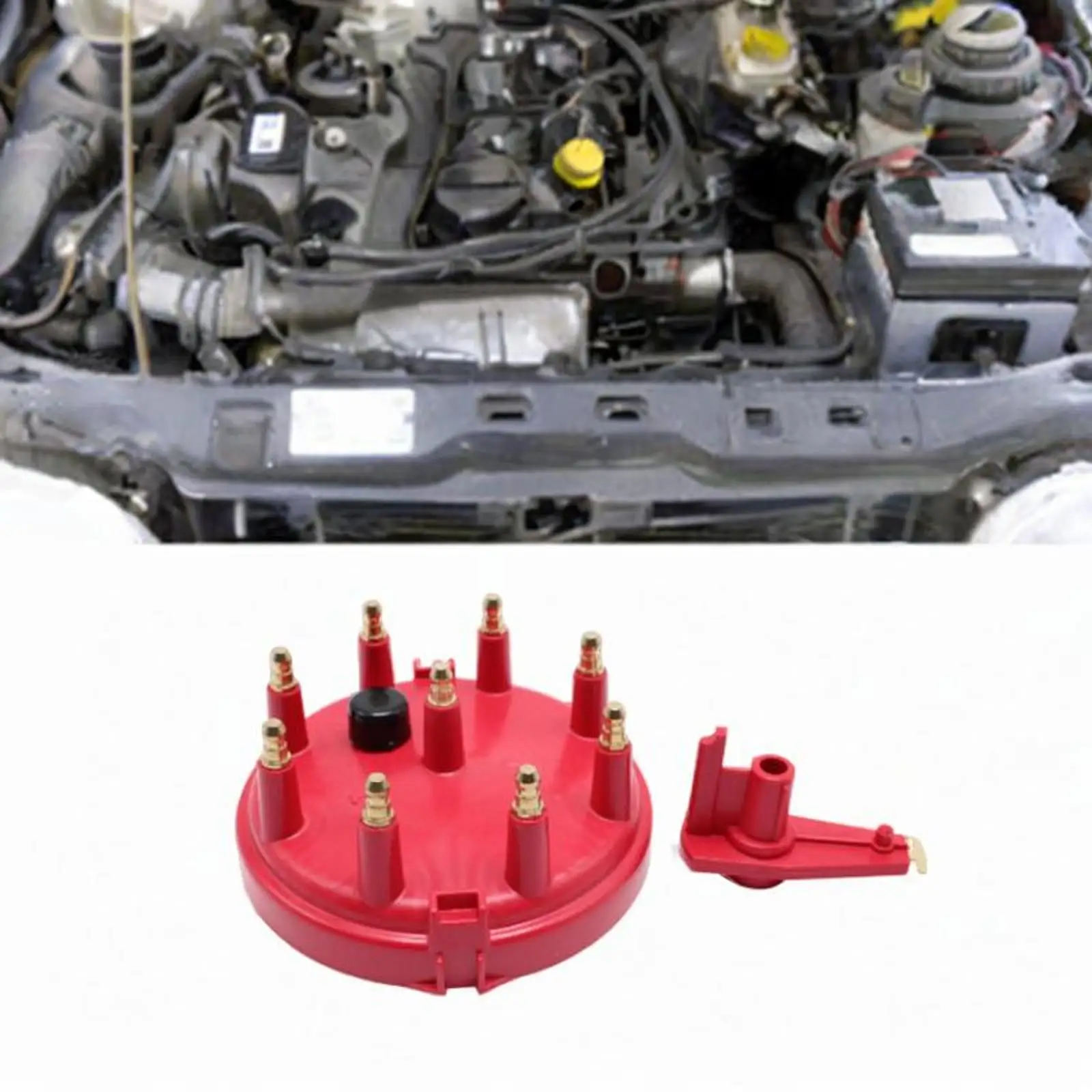 Ignition Distributor Cap with Rotor Repair Parts Replacement for Ford Tfi Engines 5.0 5.8L 85-95 Accessory Easily Install