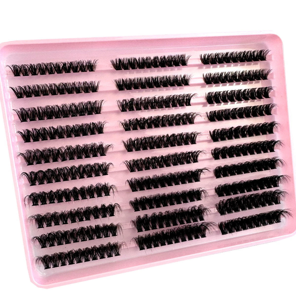 5D flauschige dicke Wimperncluster C/D Curl Wispy Einzelwimpern 290 Fächer 60+80+100 Mix Wimpernverlängerungen Falsche Wimpern