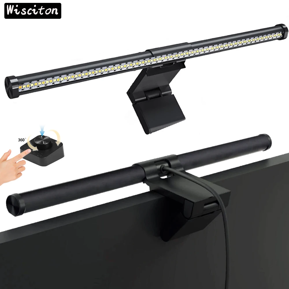 Lampa biurkowa LED Eye-Care Led Monitor Light Bar PC Monitor RGB Screen Light Bar Stepless Dimming Reading Wisząca lampa stołowa